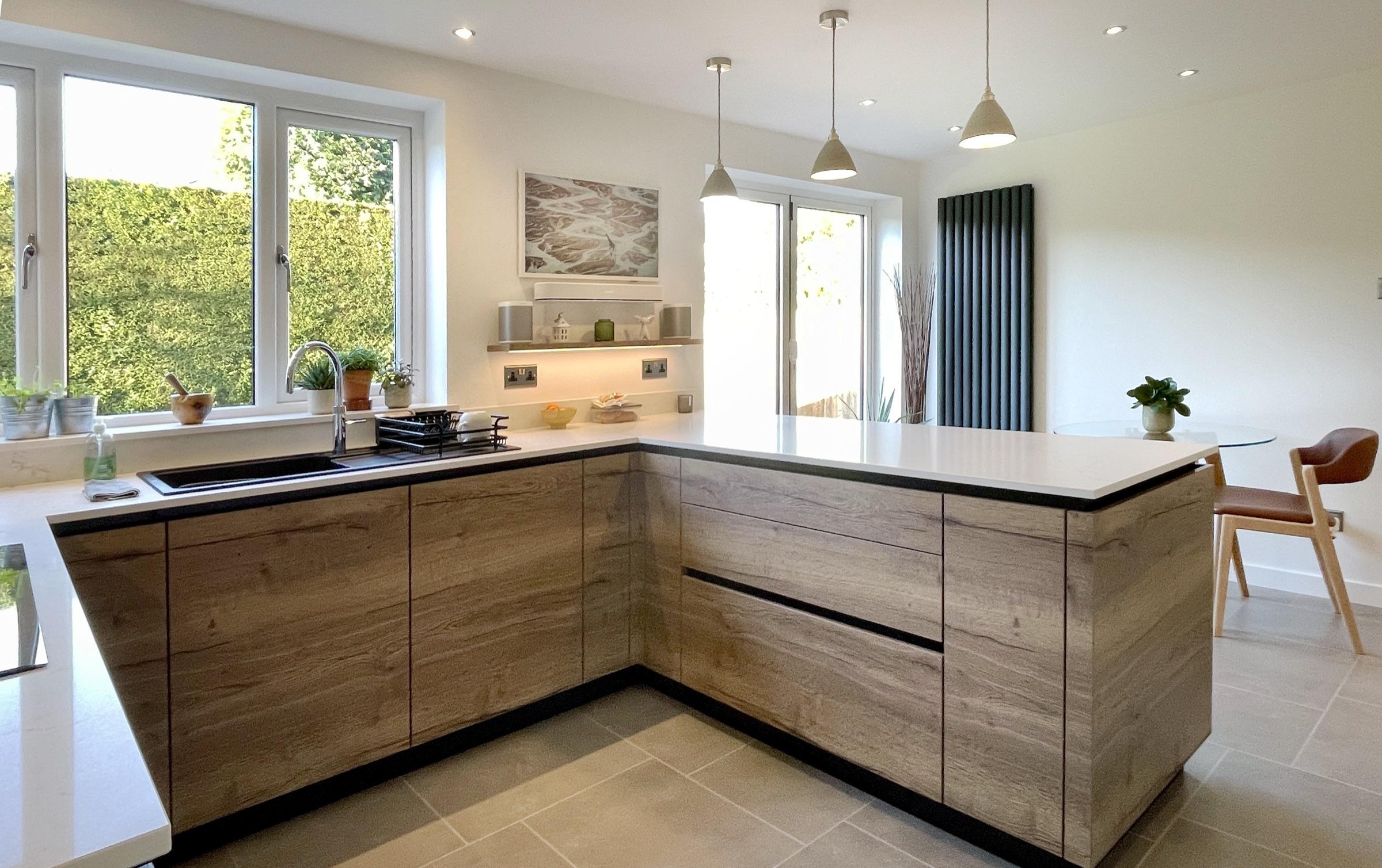 Light oak-effect Ewe kitchen island